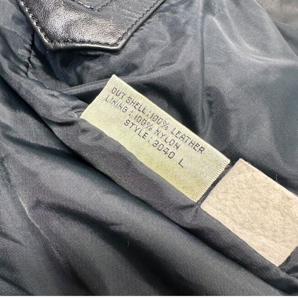 VTG 70’s Bermans Black 100% Leather Motorcycle Jacket Womens 40L - Picture 6 of 7